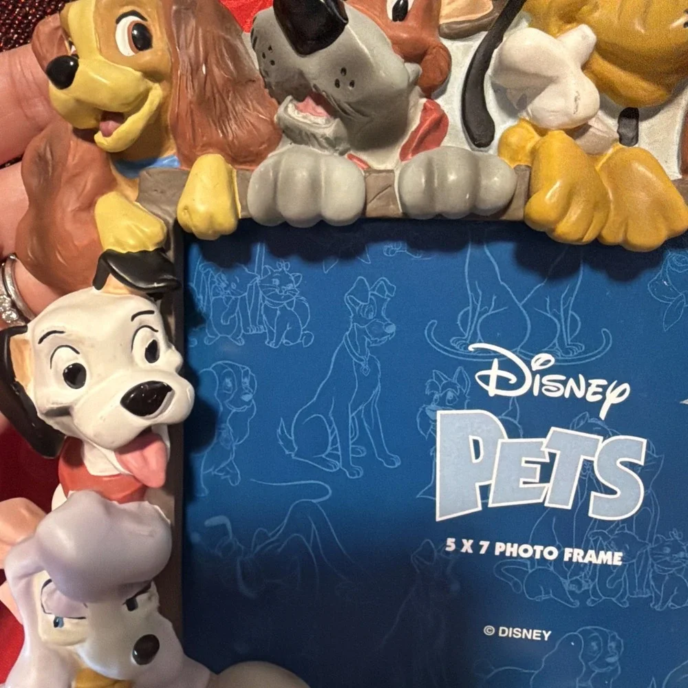 Disney Pets Dogs Photo Picture Frame 3D Lady Tramp Dalmatian 5 X 7 No Glass
